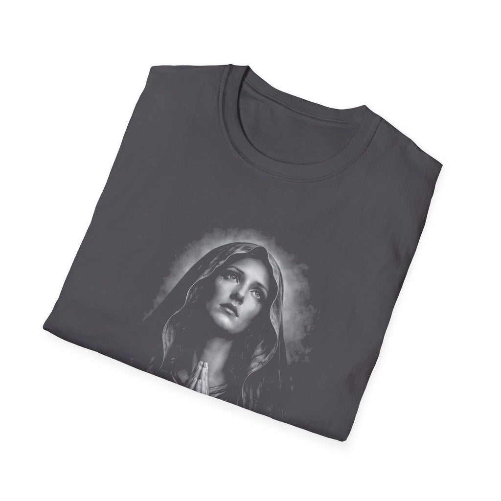 praying virgin mary artwork holy mother of god catholic faith christian prayer spiritual religious art for believers T-Shirt