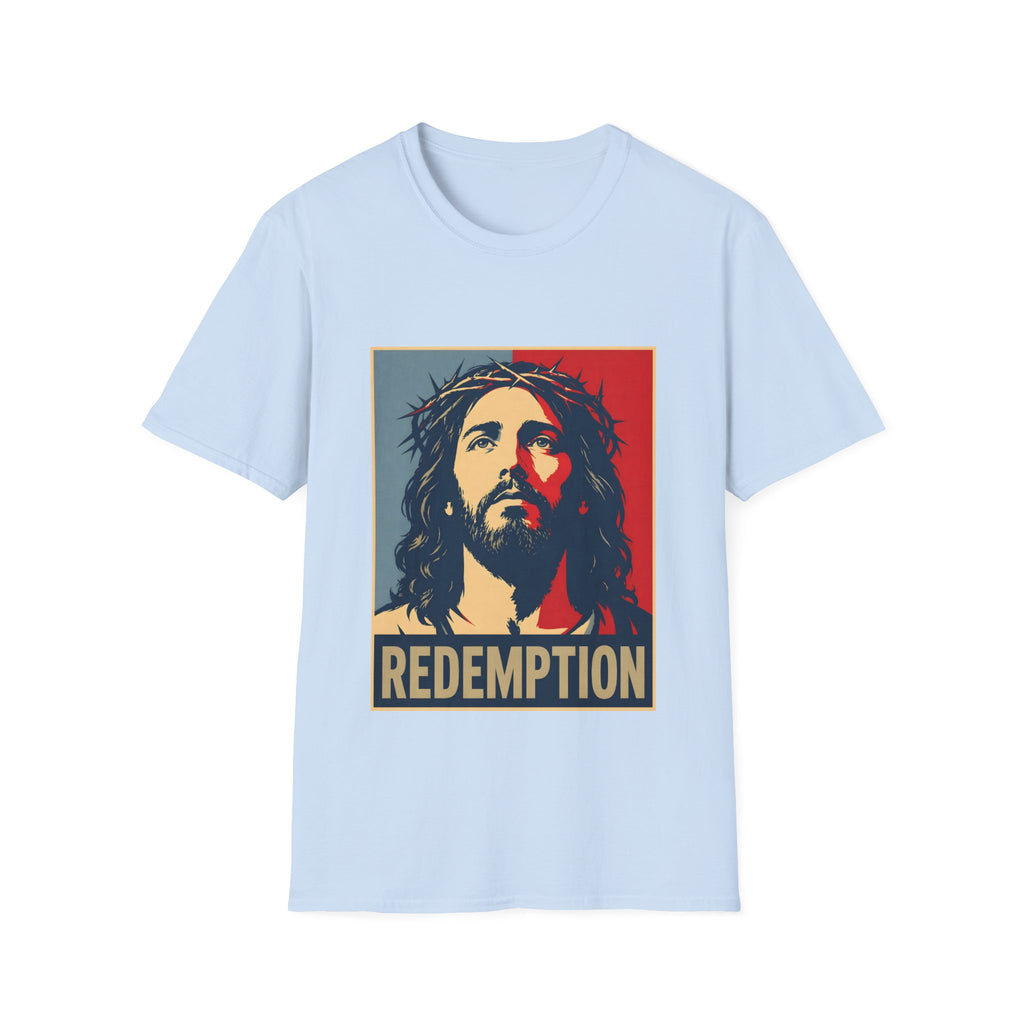 Redemption Jesus Christ Crown Of Thorns Christian Faith Hope Inspirational Savior Art Poster Style Religious Redemption T-Shirt