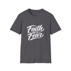 Faith over fear christian encouragement message for believers and church youth bible verse inspiration T-Shirt