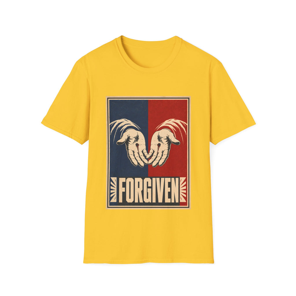 Forgiven Christian Nail Scarred Hands Jesus Easter Salvation Faith Reminder T-Shirt