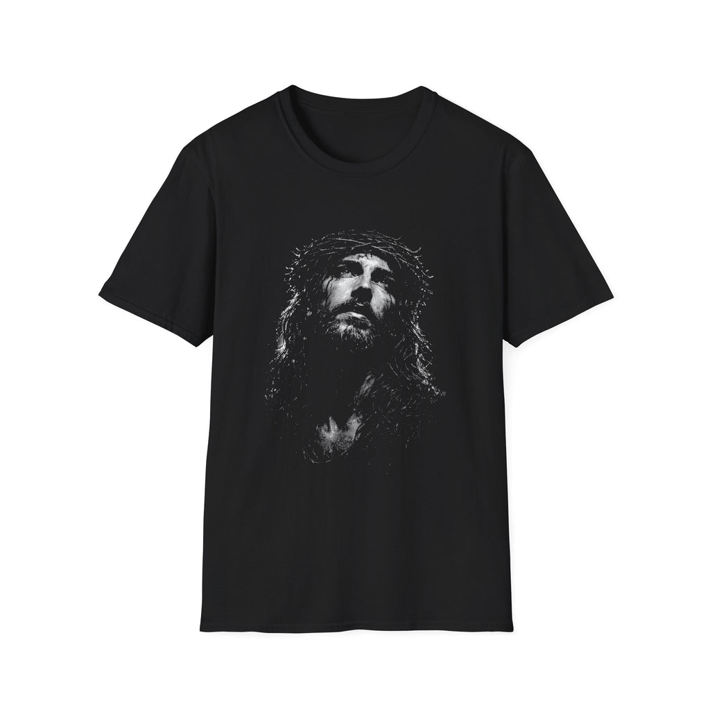 Jesus crown of thorns portrait powerful christian easter crucifixion good friday faith artwork image T-Shirt