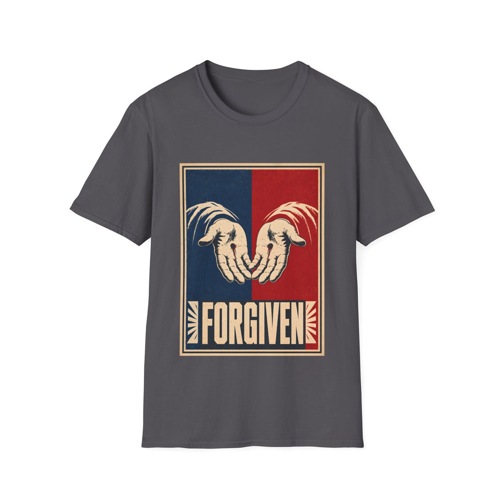 Forgiven Christian Nail Scarred Hands Jesus Easter Salvation Faith Reminder T-Shirt