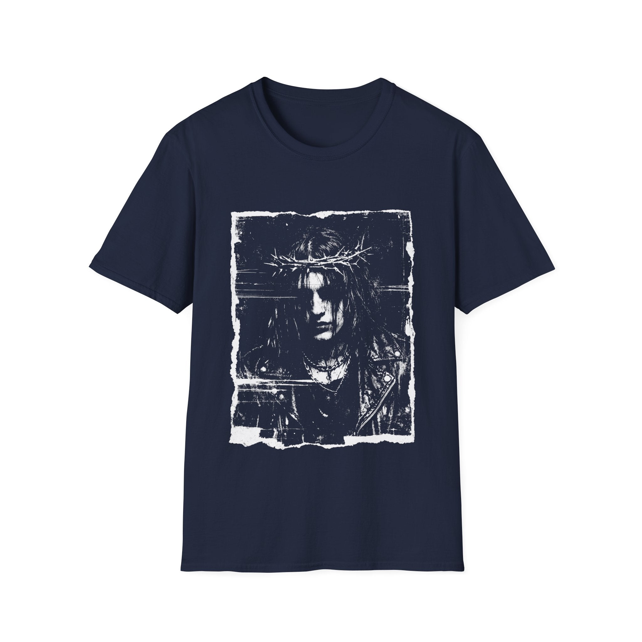 Crown of thorns gothic rock messiah dark grunge portrait alternative metal T-Shirt