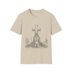Medieval Crusader Knight Kneeling In Prayer At Cross Christian Warrior Faith T-Shirt
