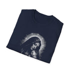 blessed madonna and child holy mother mary with baby jesus sacred christian catholic iconic image T-Shirt