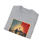 Walk By Faith Not By Sight Christian Cross Sunset Bible Verse Inspirational T-Shirt