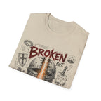 Broken But Redeemed Christian Warrior Armor Of God Faith Over Fear Helmet And Cross T-Shirt