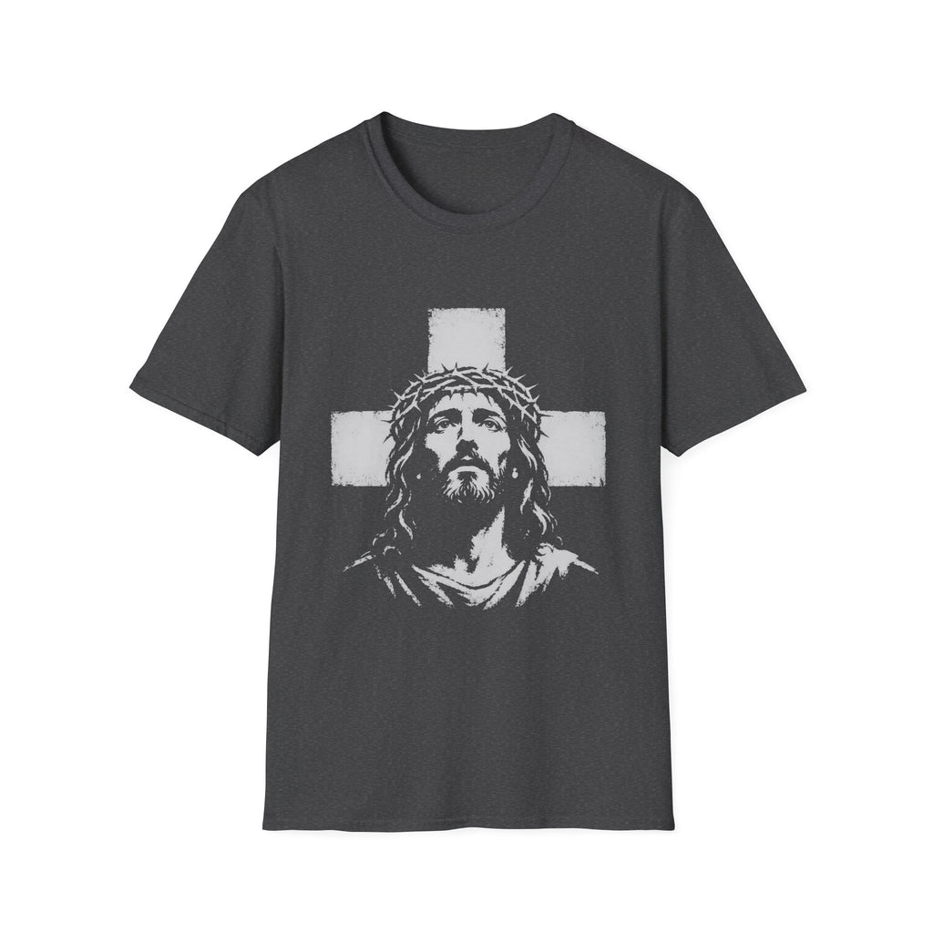Jesus Christ With Crown Of Thorns And Cross Christian Faith Easter Good Friday Religious T-Shirt
