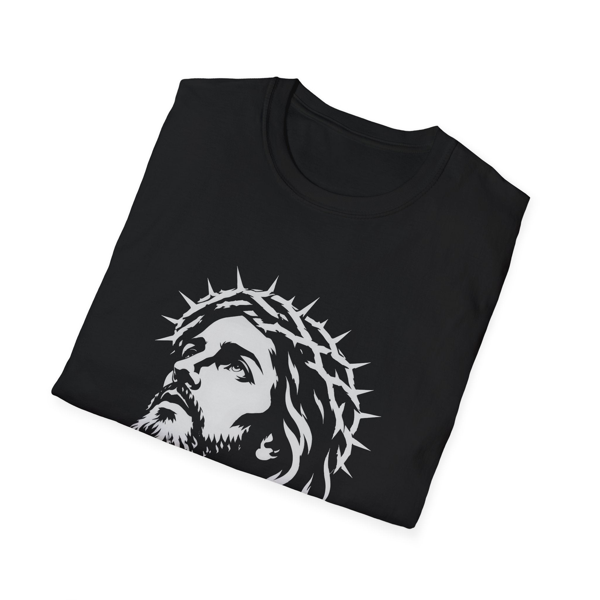 Jesus Christ With Crown Of Thorns Inspirational Christian Faith Easter Lent Good Friday Worship T-Shirt