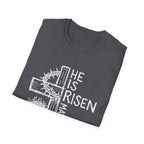 He is risen matthew 28 6 cute christian easter resurrection cross crown of thorns T-Shirt