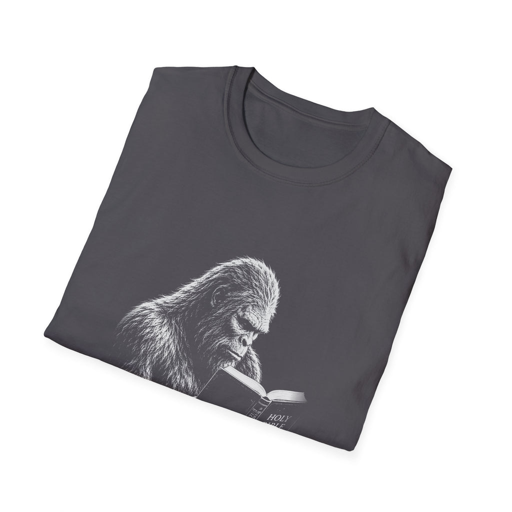 Holy Bible Reading Bigfoot Sasquatch Christian Faith Funny Religious T-Shirt