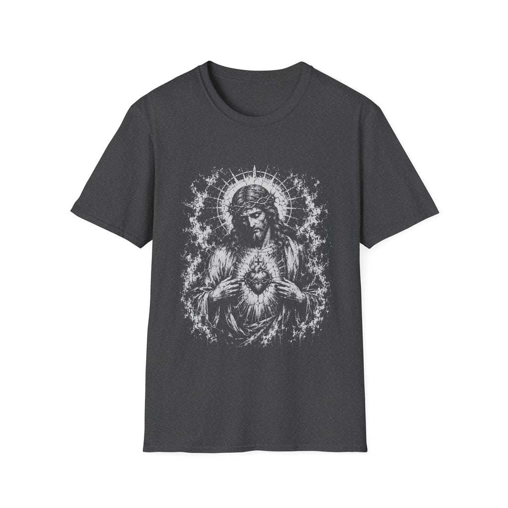 Sacred Heart Of Jesus Christ Radiant Christian Catholic Devotional Portrait T-Shirt