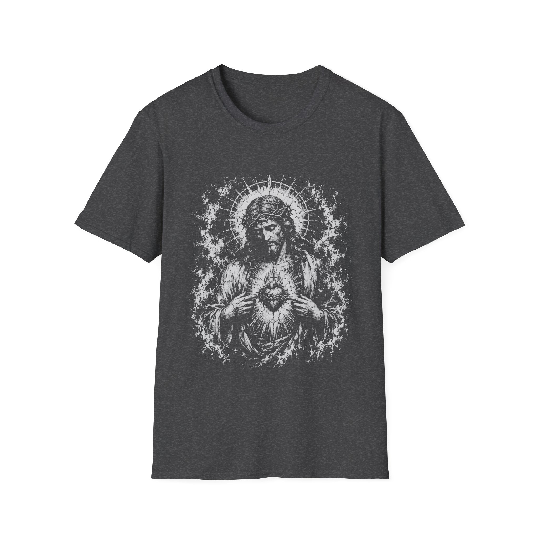 Sacred Heart Of Jesus Christ Radiant Christian Catholic Devotional Portrait T-Shirt