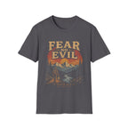 Fear No Evil Psalm 23 4 Christian Hiking Mountain Sunset Wilderness Bible Verse T-Shirt