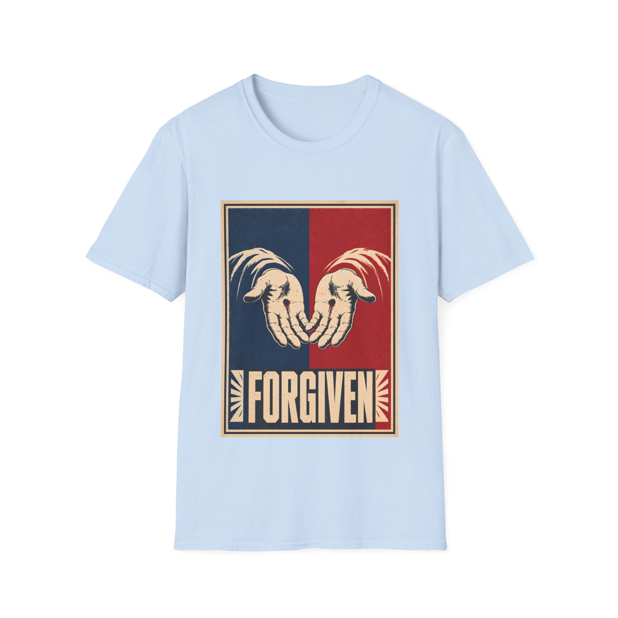 Forgiven Christian Nail Scarred Hands Jesus Easter Salvation Faith Reminder T-Shirt