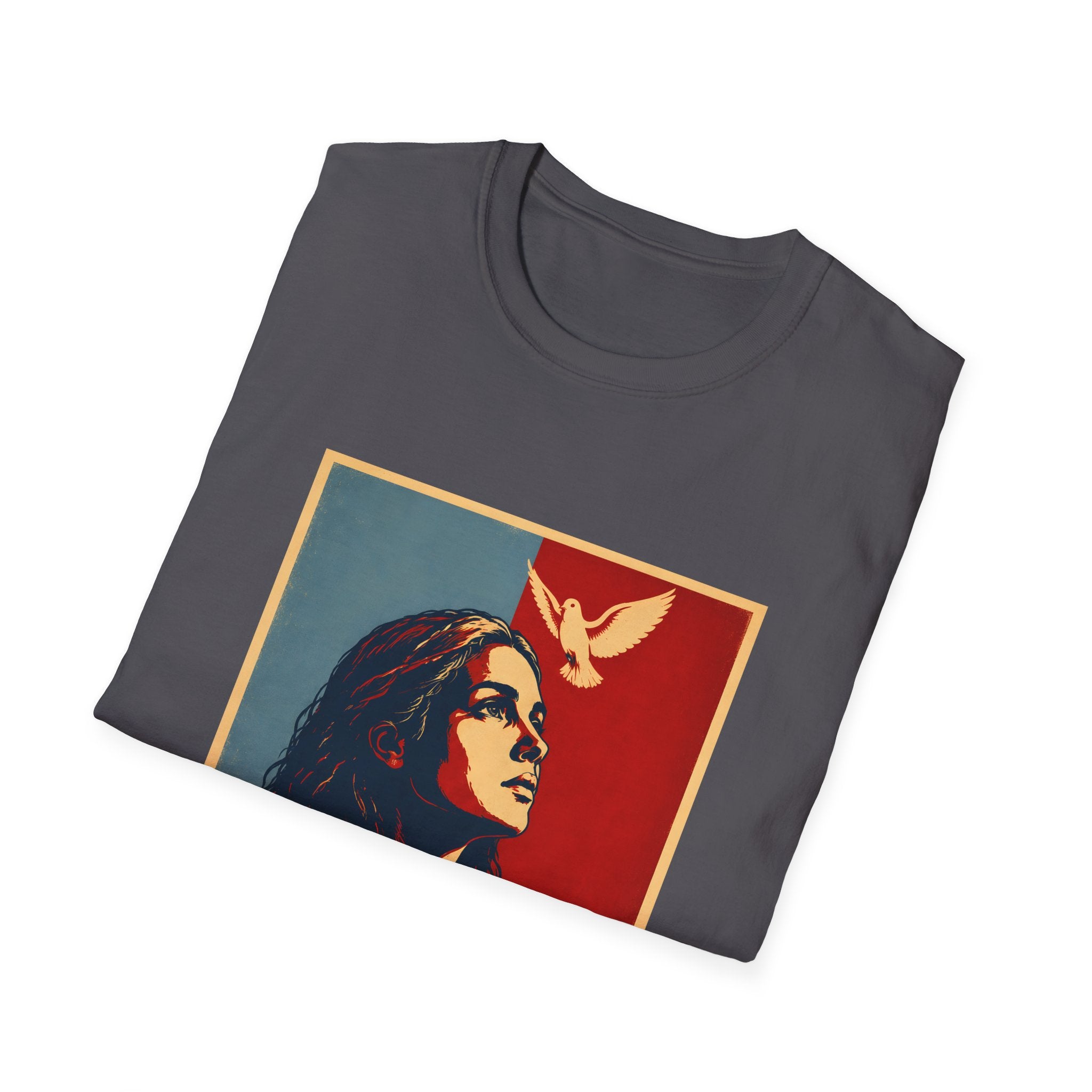 Grace Over Fear Christian Faith Inspirational Dove Woman Religious Hope T-Shirt