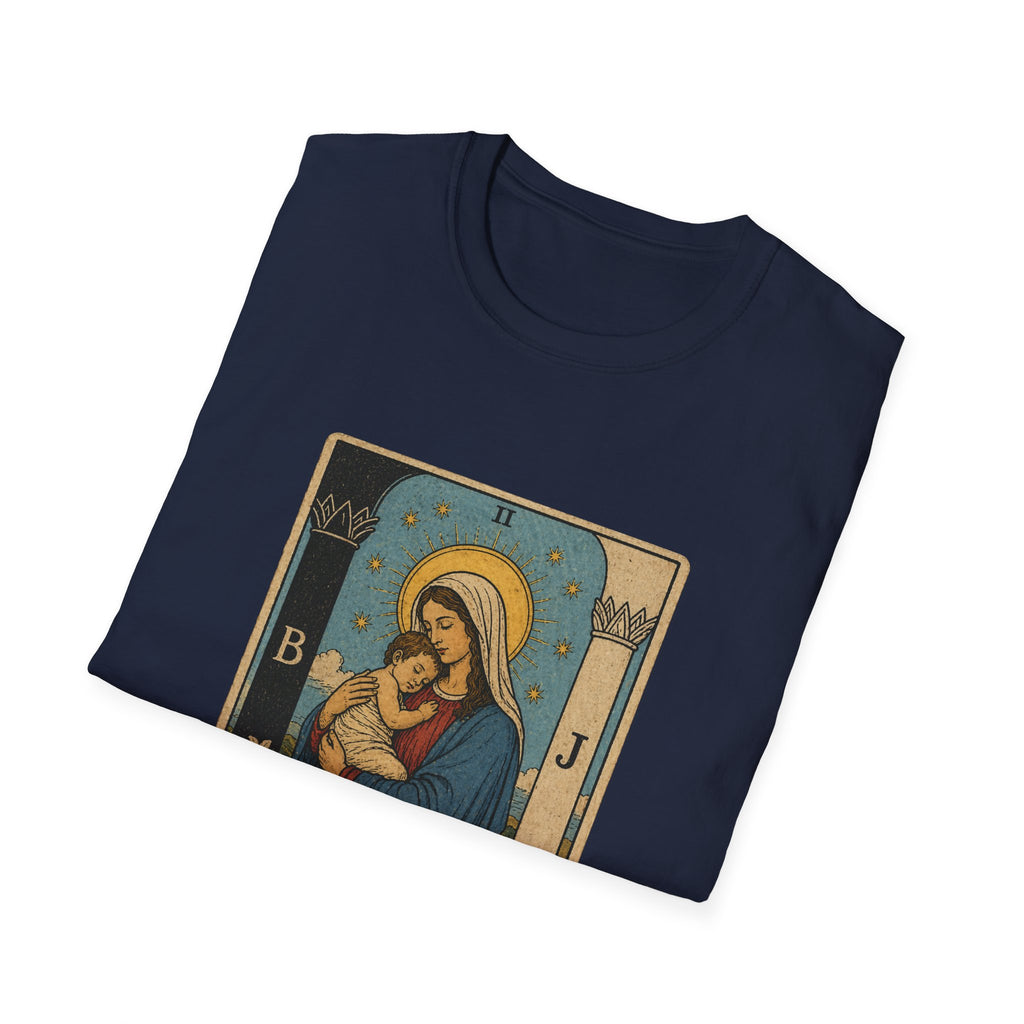 Holy mother mary vintage catholic art icon with baby jesus T-Shirt