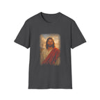 Jesus christ with cross christian faith resurrection savior inspirational religious image T-Shirt