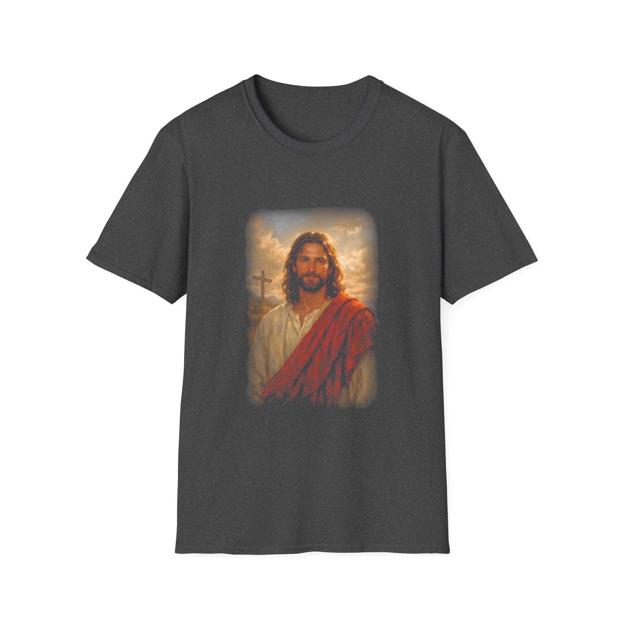 Jesus christ with cross christian faith resurrection savior inspirational religious image T-Shirt
