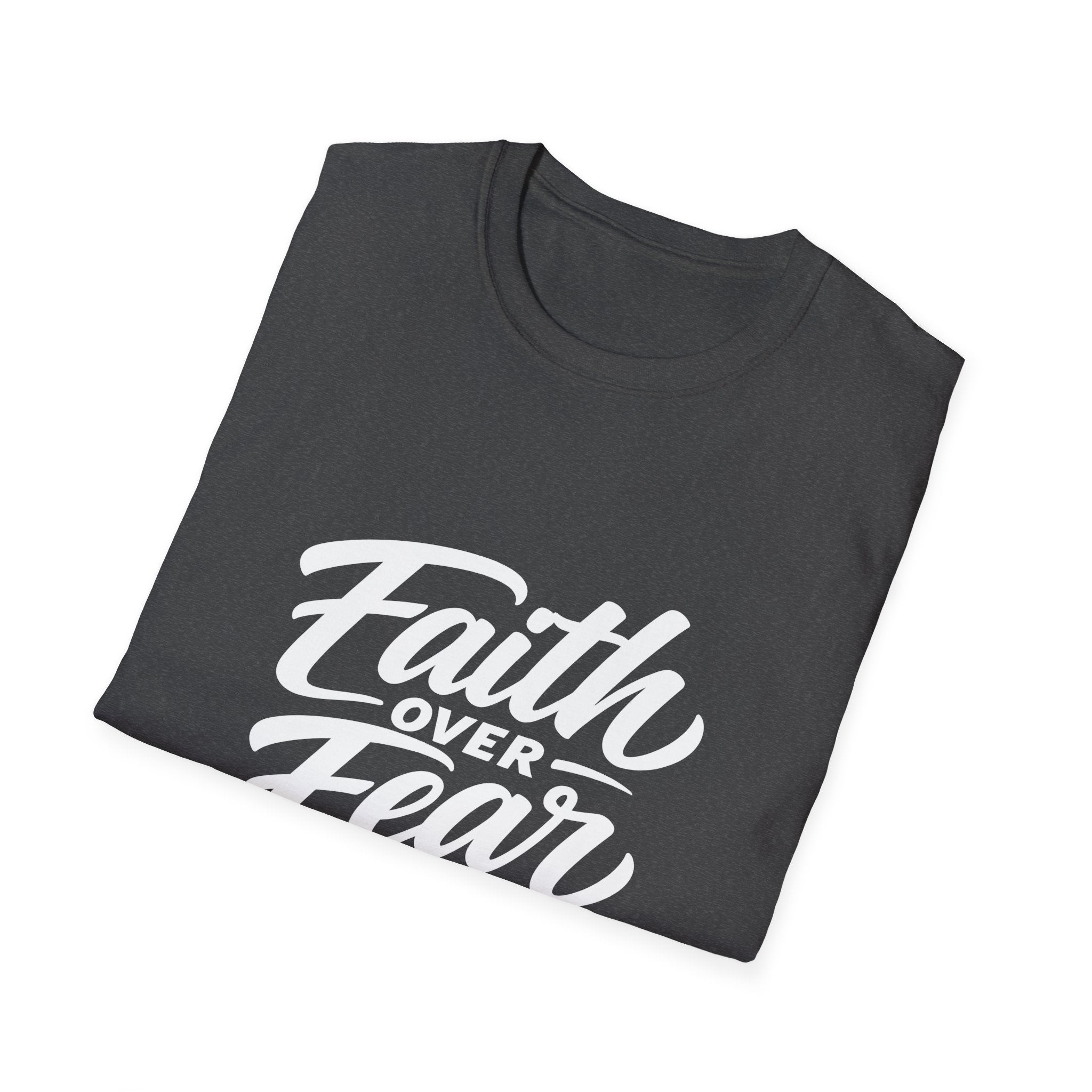 Faith over fear christian encouragement message for believers and church youth bible verse inspiration T-Shirt