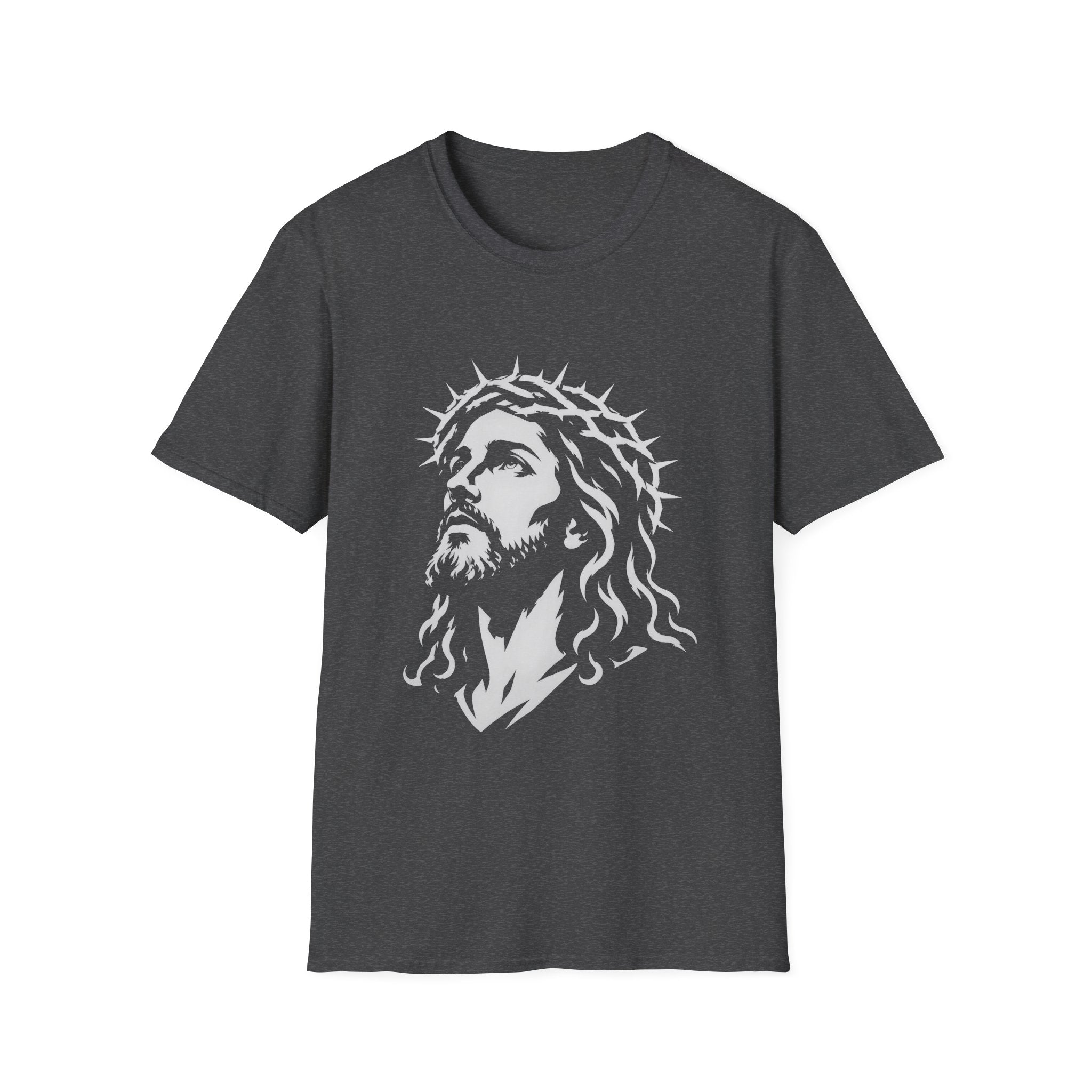 Jesus Christ With Crown Of Thorns Inspirational Christian Faith Easter Lent Good Friday Worship T-Shirt