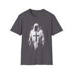 Hooded Crusader Phantom With Tattered Cross Robe Dark Gothic Grim Reaper Aesthetic T-Shirt