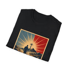 Walk By Faith Not By Sight Christian Cross Sunset Bible Verse Inspirational T-Shirt