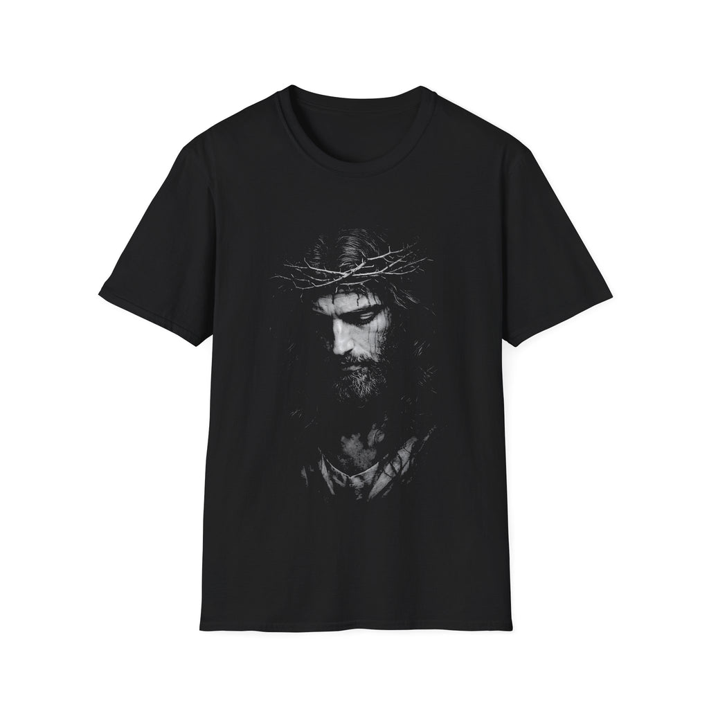 Jesus Christ Crown Of Thorns Portrait Christian Faith Lent And Easter Holy Week Religious Savior T-Shirt
