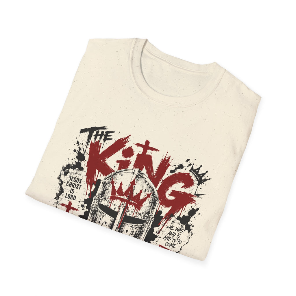 The King Still Reigns Christian Warrior Jesus Christ Is Lord Revelation 1 8 T-Shirt
