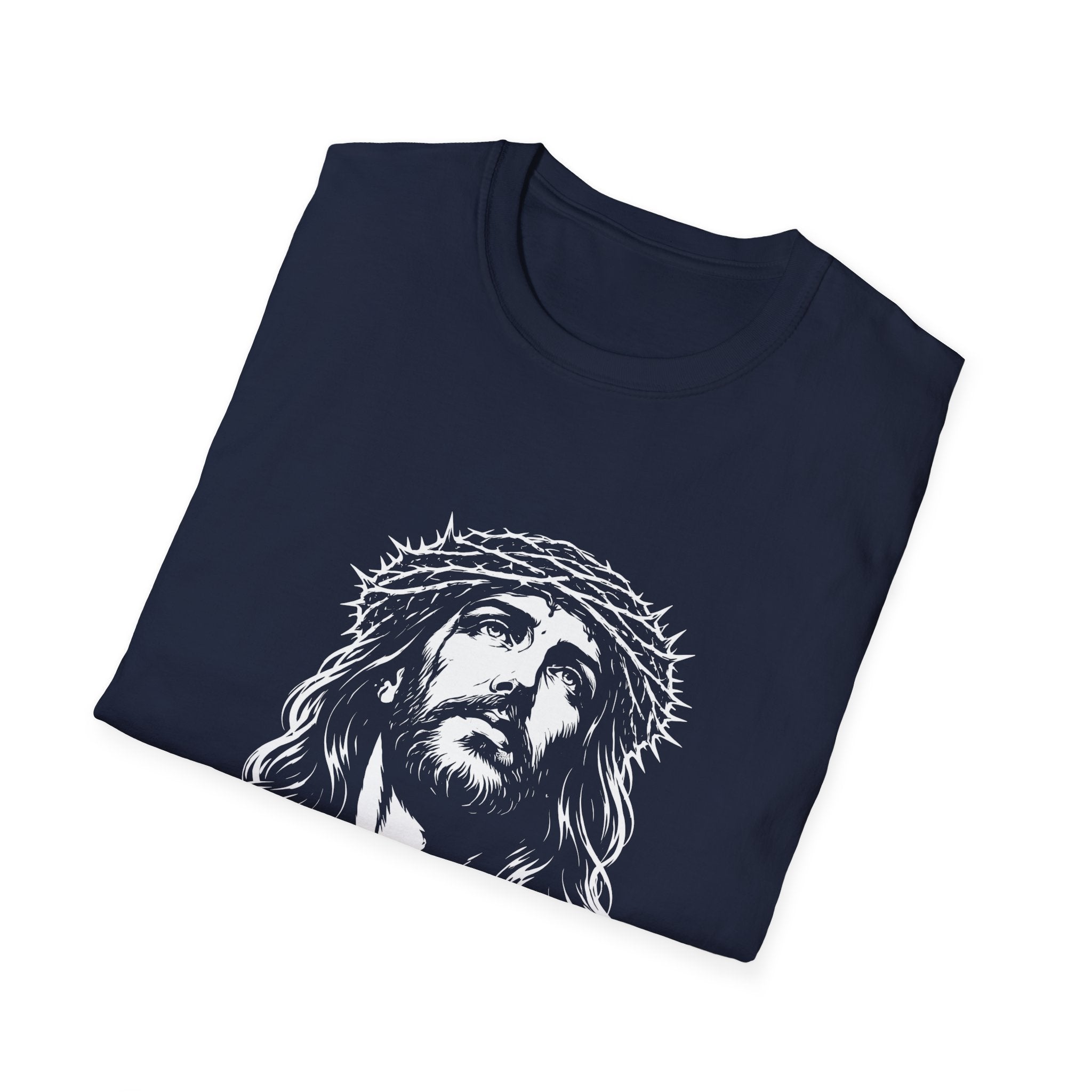 Jesus christ with crown of thorns christian faith savior crucifixion good friday easter religious T-Shirt