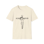 Inri cute jesus on the cross hand drawn christian faith easter good friday catholic bible T-Shirt
