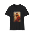 Jesus christ with cross christian faith resurrection savior inspirational religious image T-Shirt
