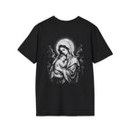 BACKPRINT Virgin Mary And Baby Jesus Sacred Mother And Child Christian Catholic Religious Icon T-Shirt
