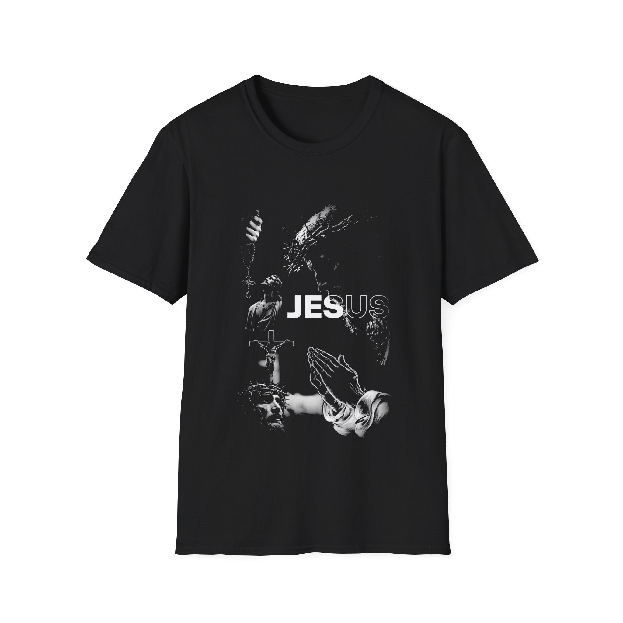 Jesus jesus faith passion cross prayer crown of thorns rosary crucifix christian devotion T-Shirt