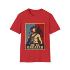 He Is Greater Than The Highs And Lows Christian David And Goliath Warrior Faith Inspirational T-Shirt