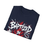 Baptized In Fire Christian Faith Revival Cross Crown Of Thorns Flame T-Shirt