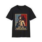 He Is Greater Than The Highs And Lows Christian David And Goliath Warrior Faith Inspirational T-Shirt