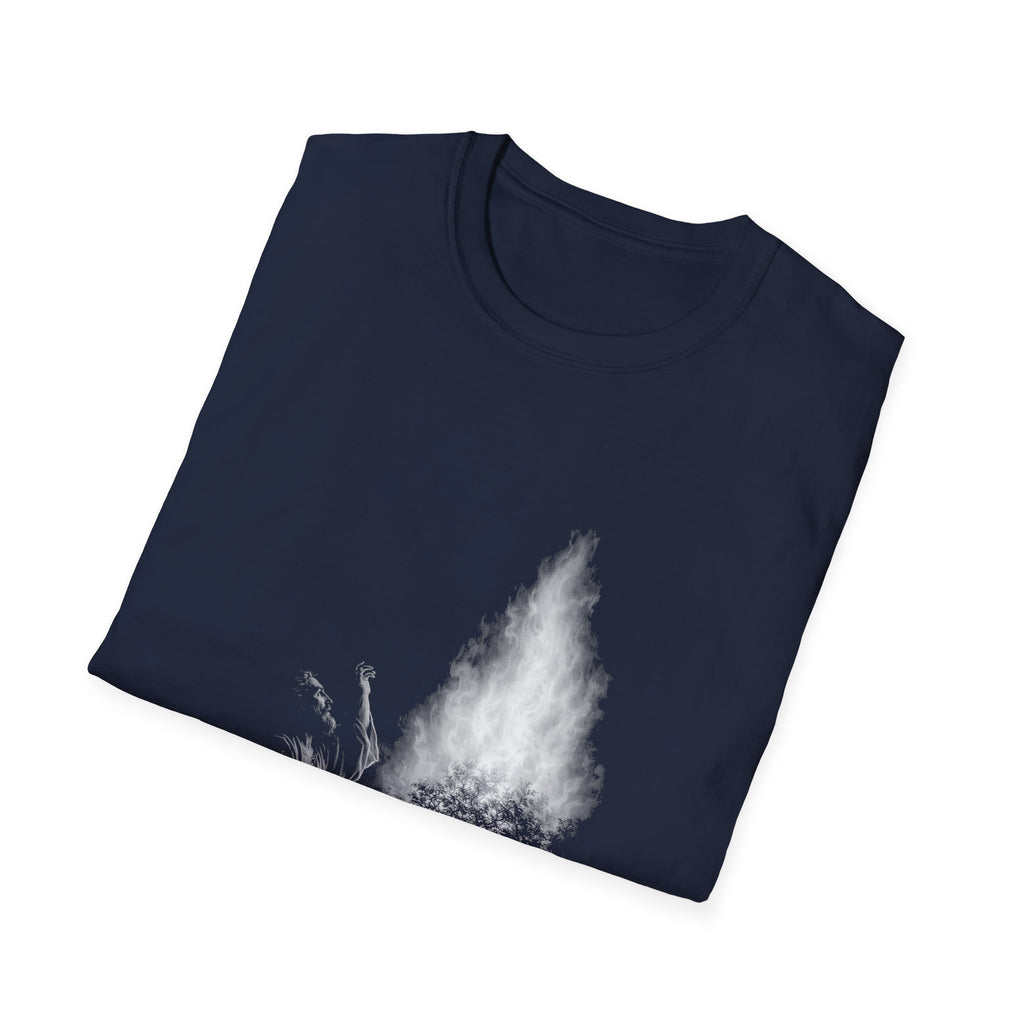 Moses and the burning bush christian faith miracle of gods presence T-Shirt