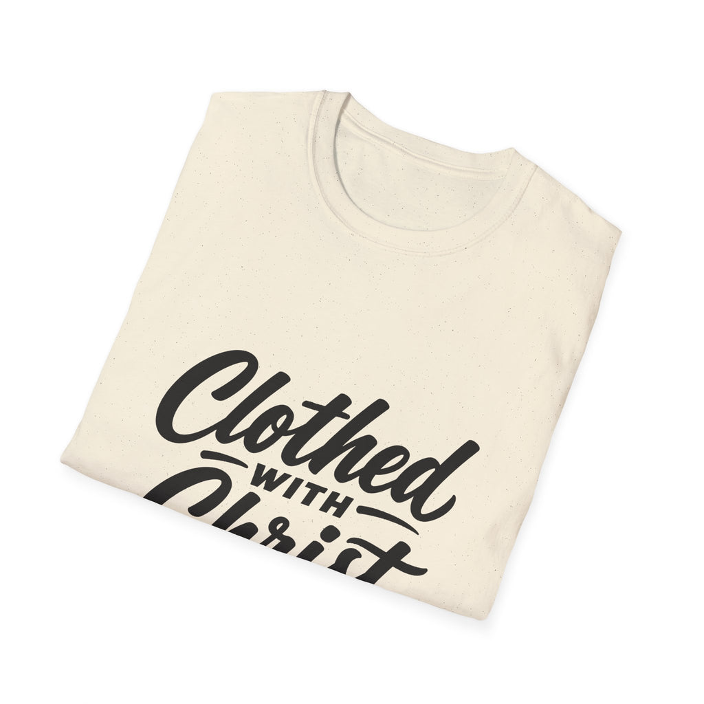 Clothed with christ christian faith bible verse typography for believers church youth group and christian streetwear T-Shirt