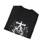 Born Of Fire Christian Knight Cross Crusader Medieval Warrior Faith Flames T-Shirt