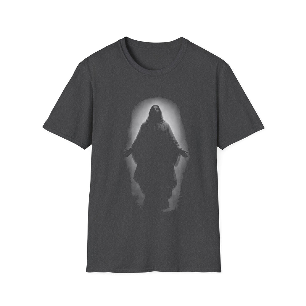 Resurrected Christ Standing In Radiant Light Christian Faith Hope Easter Resurrection Art T-Shirt
