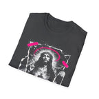 Jesus sacred heart urban christian pink halo grunge faith street style T-Shirt