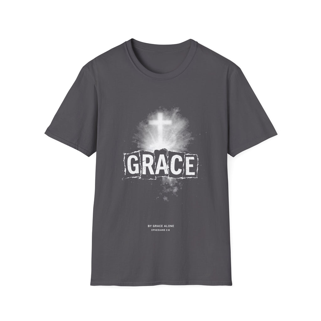 Grace by grace alone ephesians 2 8 cross christian faith T-Shirt