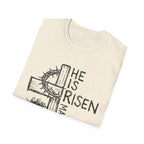 He is risen matthew 28:6 cute easter christian resurrection kids faith T-Shirt