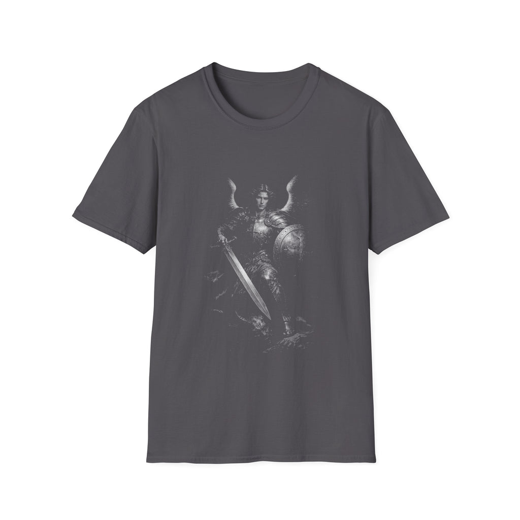 Archangel michael warrior of light defeating demon fallen angel spiritual warfare christian symbol of protection T-Shirt