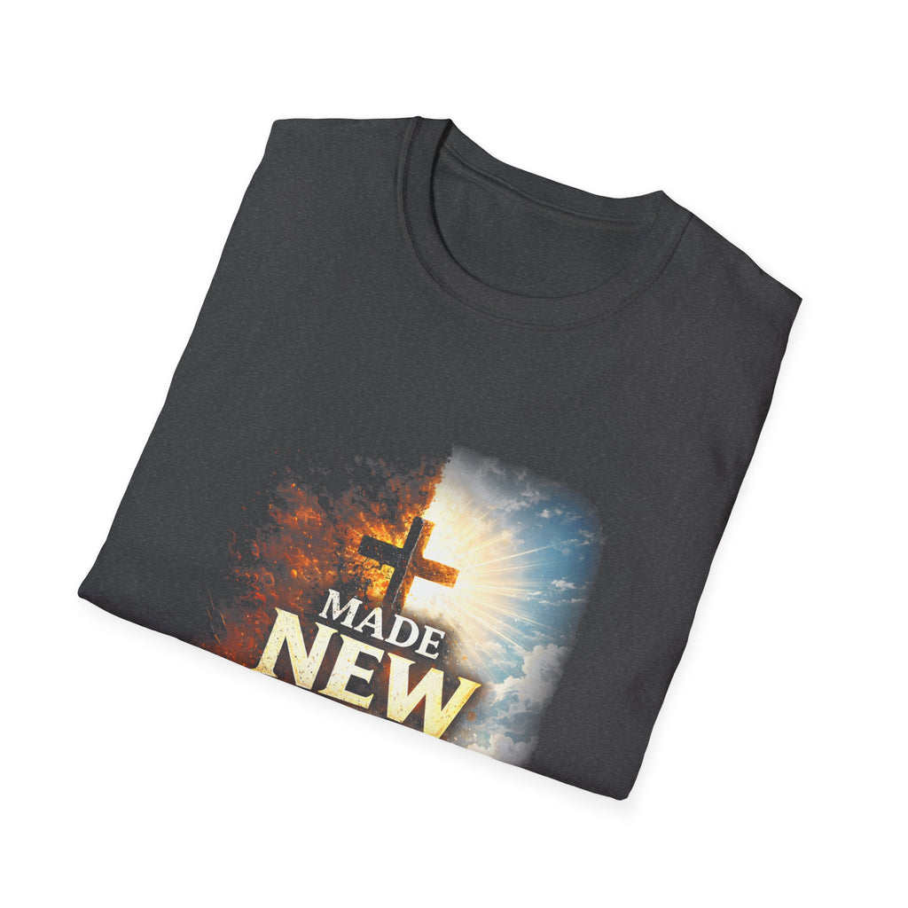 Made new christian cross made new in christ salvation rebirth broken chains biblical faith artwork T-Shirt