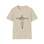 Inri cute jesus on the cross hand drawn christian faith easter good friday catholic bible T-Shirt