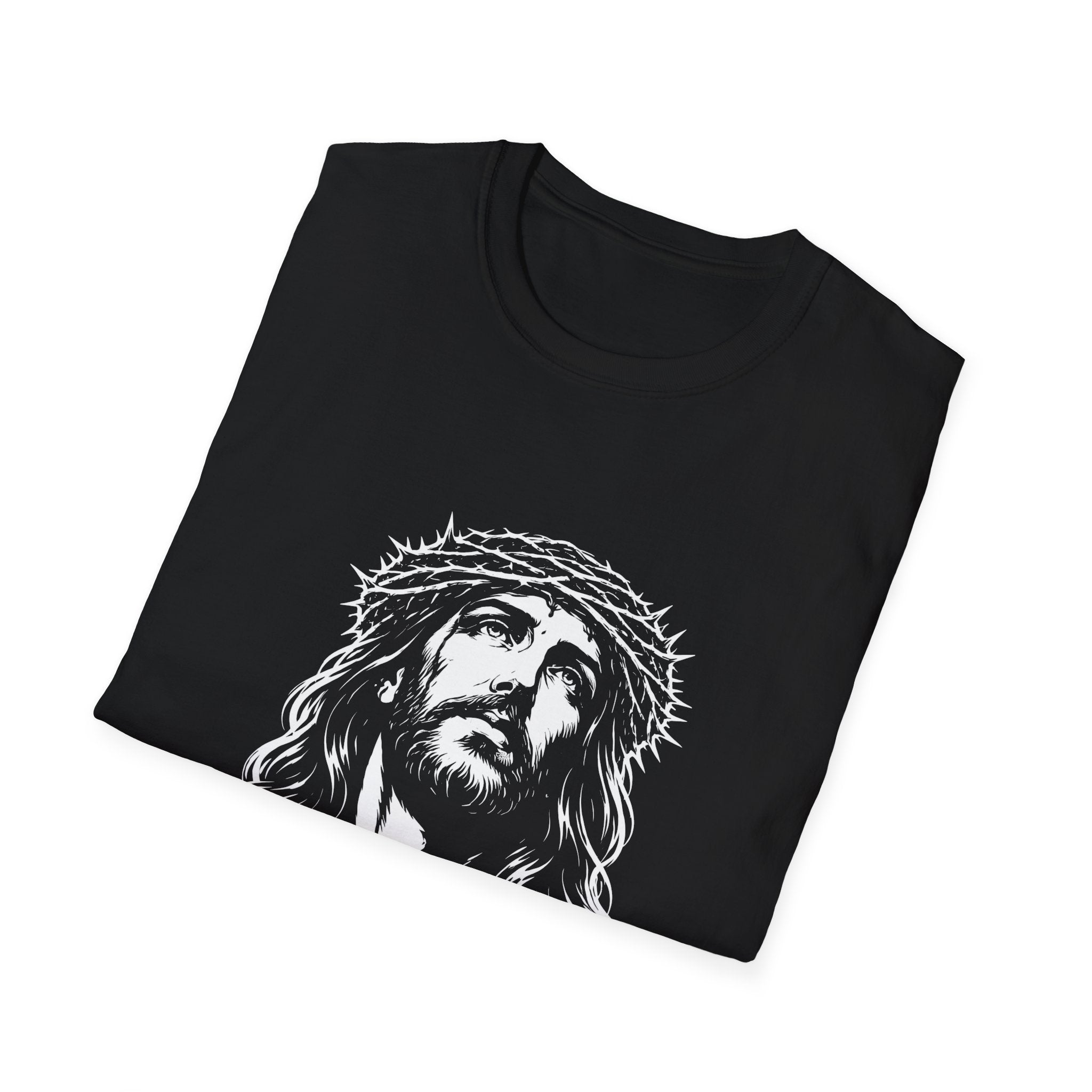 Jesus christ with crown of thorns christian faith savior crucifixion good friday easter religious T-Shirt