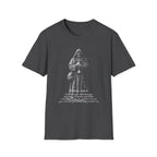 Psalm 23 4 even though i walk through the valley of shadow and death christian monk holding cross T-Shirt