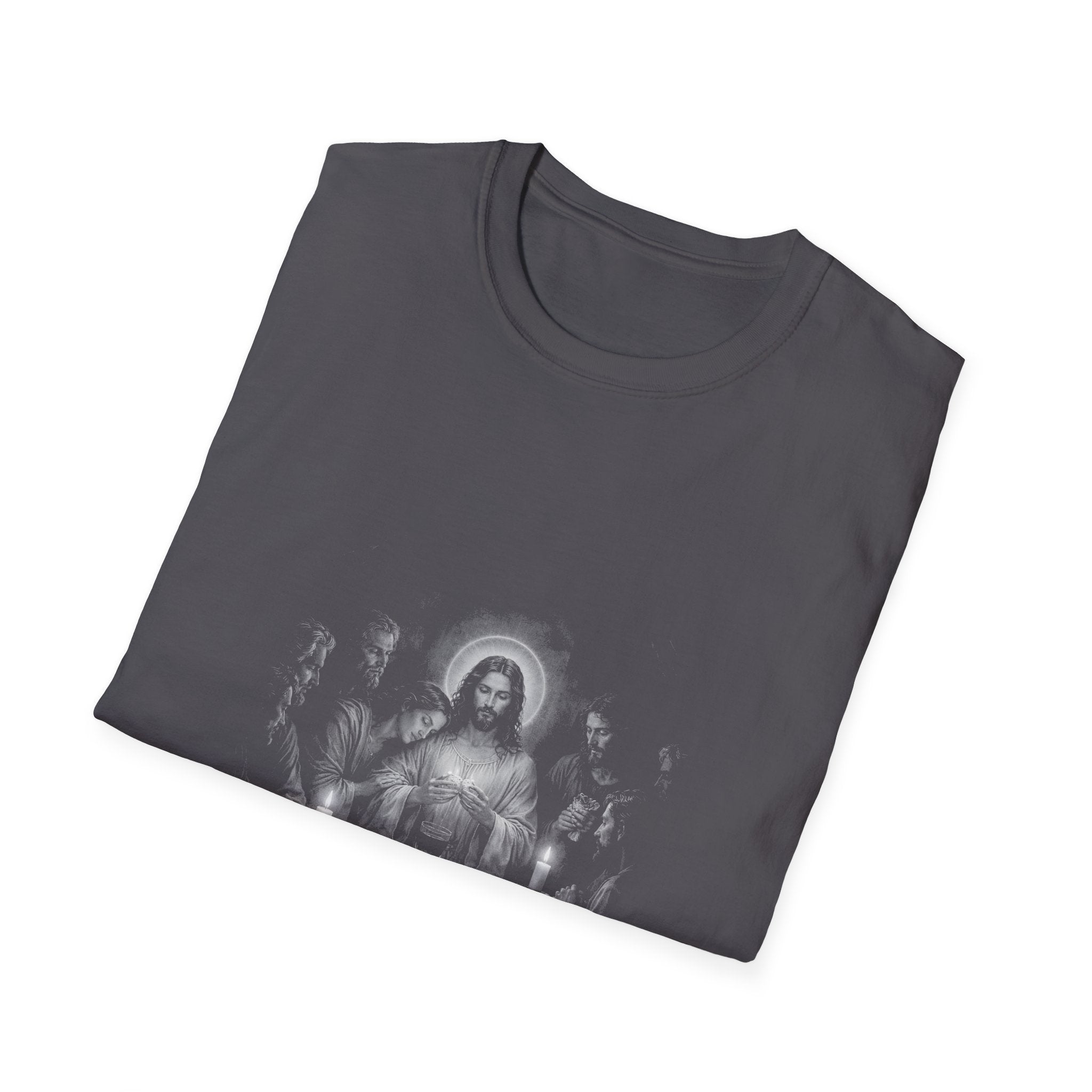 Jesus at the last supper christian eucharist communion scene for believers and faithful worshipers T-Shirt